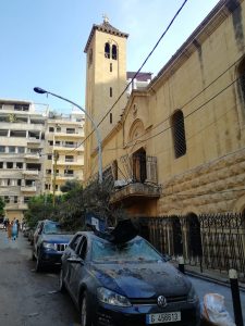 Beirut street after blast
